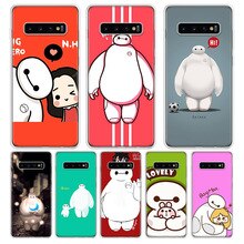 Erilles Cartoon Baymax Phone Shell For Samsung Galaxy S10Lite Note 10 9 8 S9 S8 J4 J6 J8 + Plus S7 S6 Silicone Phone Cover Case