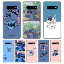Erilles Cartoon Stitch Phone Shell For Samsung Galaxy S10Lite Note 10 9 8 S9 S8 J4 J6 J8 + Plus S7 S6 Silicone Phone Cover Case