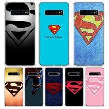 Erilles Cool Superman Phone Shell For Samsung Galaxy S10 Lite Note 10 9 8 S9 S8 J4 J6 J8 + Plus S7 S6 Silicone Phone Cover Case