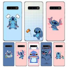 Erilles Phone Shell Cartoon Stitch For Samsung Galaxy S10Lite Note 10 9 8 S9 S8 J4 J6 J8 + Plus S7 S6 Silicone Phone Cover Case
