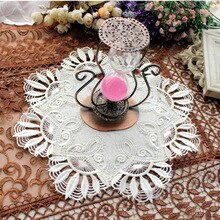 European Round 28cm Water-soluble Disk Cushion Lace Thickening Coffee Cup Vase Napkin Tablecloth Placemat Furniture Decoration