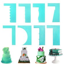 Excellent Dough Cake Scraper Plastic Cake Decorating Comb for Fondant Birthday Cake Icing Cream Smoother Baking Cake Tools