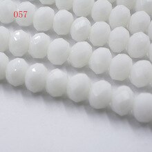 FLTMRH 4mm White Rondelle Ceramic Beads Austrian Crystal Glass Beads for Jewelry Making Needlework Decoration 145pcs Wholesale