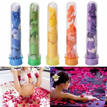 FSHALL Colorful Portable Cute Scented Soap Bath Washing Flakes Tube Soap Petals For Travel Soaps 3T5322
