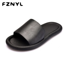 FZNYL 2019 New Solid Color Indoor Home Shoes Men Shower Slippers House Slides Flat Fashion Sandals Mens Womens Big Size 35-44