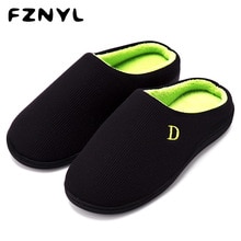 FZNYL Winter Warm Home Slippers Cotton Rubber Non-slip House Indoor Bedroom Slides Male Hotel Casual Shoes Men Women Size 38-45