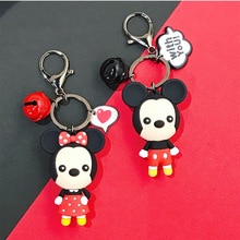 Fashion Cartoon Mickey Minnie keychain cute mouse Keychains Bag Jewelry rat key ring Car pendant phone keyring gifts porte clef
