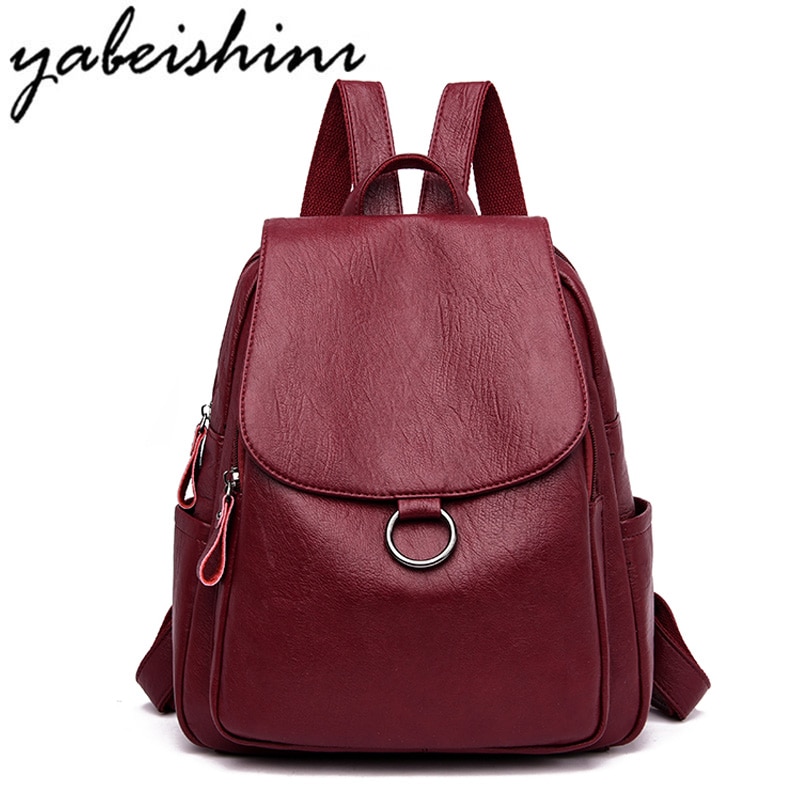 Fashion Female Backpack Leather Large Bags for Women Designer Brand High Quality Backpack Vintage Backpacks for Teenage Girls
