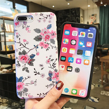 Fashion Flower Silicone Full Body Case for iPhone 8 7 6 6s Plus Case Soft Phone Case Back Cover For iPhone XS MAX XR Capa Coque