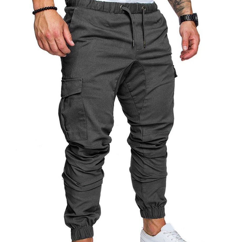 Fashion Men's Jogger Casual Slim Fit Jogging Sportwear Sweatpants Pencil Cargo Trousers Tracksuit Fabala Pants Long Pants Sports