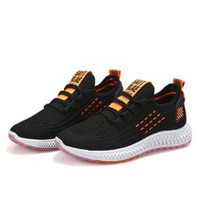 Fashion Mesh Shoes Woman 2020 Spring New Leisure Round Head Flat Running Shoe Ladies Flying Woven Sports Flats Women Sneaker