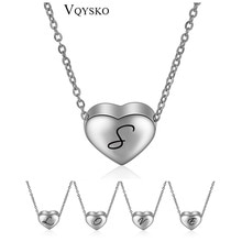 Fashion Pingente Casal Initial Necklaces Letter Script Name Collares Dia De La Madre Regalo Stainless Steel Necklace for Women