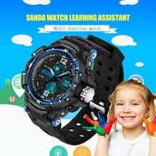Fashion SANDA Merk Kinderen Sport Horloges LED Digitale Quartz Militaire Horloge Jongen Meisje Student Multifunctionele Horloges