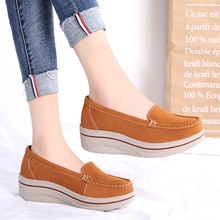 Fashion ladies casual shoes wild thick bottom women shoes suede lightweight trend muffin shoes non-slip breathable wild increase