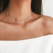 Fashion simple thickening five-pointed star Geometry pendant necklace Female trendy jewelry Lovers Gifts