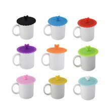 Fashionable Creative Food-grade Silicone Cup Cover Heat-resistant Safe Healthy Silicone Lid with Clip