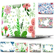 Flower Pattern Protective Cover Shell Case for Apple Mac Macbook Air 11 13 Pro 12 13 15 Touch Bar Fashion Bag Sleeve
