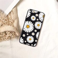Flower phone case For iPhone X Xs Max XR 11 Pro carton phone case For iPhone 5 6S 7 8 Plus Chrysanthemum Back Cover Coque