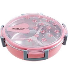 Food Container Portable Lunch Box School Picnic Food Fruit 3 Grids Container Storage Box Healthy Plastic