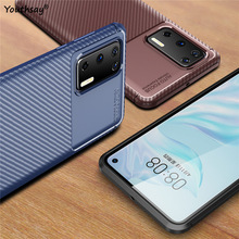 For Huawei P40 Case Carbon Fiber Fundas TPU Rubber Soft Silicone Protective Phone Case For Huawei P40 Cover For Huawei P40