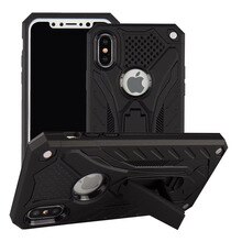 For iPhone X XS Max XR Case Hybrid TPU and PC Dual Plastic Armor Case with Stand for iPhone 5 5S SE Back Cover for 6 6S 7 8 Plus