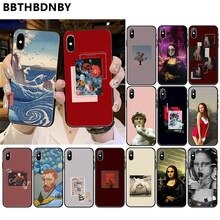 For iphone XR Aesthetic Mona Lisa Van Gogh Luxury Design Phone Fundas for iPhone 11 pro XS MAX 8 7 6 6S Plus X 5 5S SE XR case