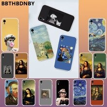For iphone XS MAX Aesthetic Mona Lisa Van Gogh High Quality Phone Coque for iPhone 11 pro XS MAX 8 7 6 6S Plus X SE XR cover