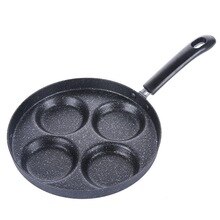 Four-hole Omelet Pan For Eggs Ham Cake Maker Kitchen Supplies Frying Pans Cooking Pot Non-stick No Oil-smoke Breakfast Grill Pan