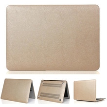 Free shipping three gifts notebook cover Gold Silk Surface Case For Mac Air Pro Retina Laptop Bag For Apple Macbook 11 12 13 15