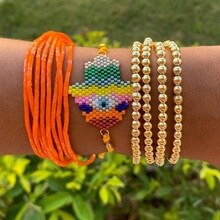 Go2boho Bracelet For Women Finging MIYUKI Turkish Evil Eye Bracelets Pulseras Mujer Moda 2020 Hamsa Hand Armband Jewelry Bijoux