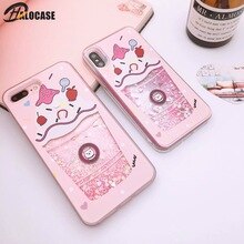 HALOCASE Liquid Glitter Case For iPhone 8 7 6 6s Plus Cases For iPhone X 8 7 Quicksand Dynamic Cover