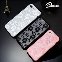 HALOCASE Sexy Floral Phone Case For Apple iPhone 7 8 6 6s 5 5s Plus Lace Flower Hard PC Cases Back Cover For iPhone X XR XS Max