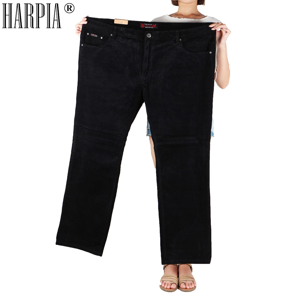 HARPIA corduroy pants men trousers male casual Black stripe Straight Loon trousers men  pantalones hombre