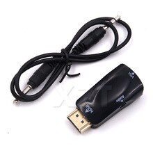 HDMI to VGA Adapter Audio Cable Converter Male to Female Support For PC HDTV Laptop Tablet Support 1080P HDTV Adapter