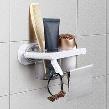 Hair Dryer Shelf Receiving Rack Bathroom General Hair Dryer Hanging Frame No Punch Multi-function Toilet Rack