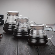 Heat Resistant Glass Coffee Dripper Pot For Hario Drip Kettle Water Bottle Barista Pour Over Coffe Jug Creative Cafe Maker