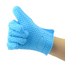 Heat Resistant Silicone Oven Glove Thick Cooking BBQ Grill Glove Oven Mitt Baking Glove Kitchen Barbecue Glove Kitchen Gadgets