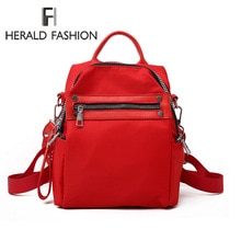 Herald Fashion Women Backpack Causal Nylon Back pack High Quality Female Shoulder bag School Backpacks for For Teenagers Girls