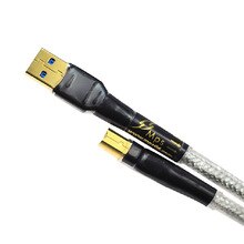 HiFi MPS HD-300 HiFi 99.9997% OCC+Silver Plated24K 10u Gold Plated Plug USB2.0 3.0 connector audio cable DAC PC Audio data cable