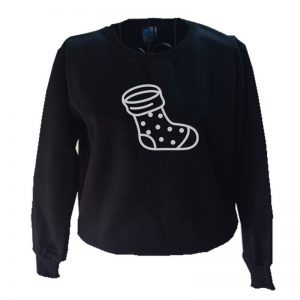High quality Christmas shoes graphic print sleeve unisex sweatshirt autumn and winter O-neck long-sleeved sweatshirt