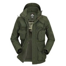 High-quality outdoors Military Jacket Men Waterproof Tactical Softshell coats Hoodies Army overcoat Jackets,Sleeve Detachable