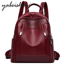 High quality women backpack leather school bags for teenage girls Preppy 2019 mochila feminina lady Travel Backpack Shoulder Bag