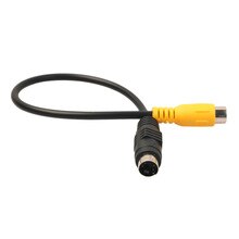 Hot NEW 6 Inch 4 Pin S-Video to Composite Video Adapter Cable Works with All VGA with S-Video interface Low Profile Design