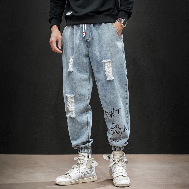 Hot Sale Ripped Jeans Men Straight Slim Cotton High Quality Denim Jeans Men  Wholesale Warm Men Jeans Pants