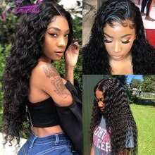 Human Hair Lace Front Wig 13X4 Water Wave Brazilian Hair Lace Wig Density 150% Remy Hair Wig 8-26 Inches