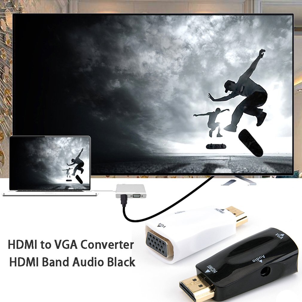 Hw2208 Hdmi To Vga Converter 1920*1080 Adapter With Audio Revolutionary Male To Female Video Interface Conversion