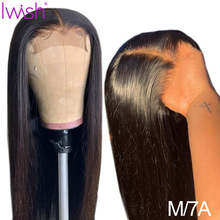 Iwish 150% Density Closure Wig Brazilian Straight Human Hair Wigs For Women 4x4 Remy Lace Closure Wig Pre Plucked With Baby Hair
