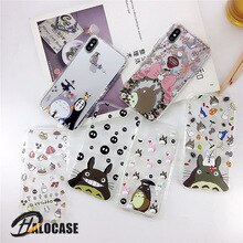 Japan Cute Cartoon Totoro Spirited Away Ghibli Miyazaki Anime Soft TPU Cover For iPhone XS MAX 7 8 6 6S Plus 10X XR  Phone Case
