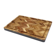 Jaswehome 2020 New Acacia Wood Cutting Board With Juice Groove Rectangle End Grain Chopping Serving Boards Wooden Butcher Block