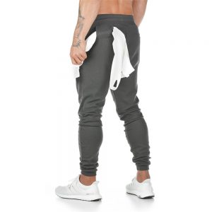 Jogger Sweatpants Men Casual Pants Solid Gray Black Gyms Fitness Workout Sportswear Trousers Male Cotton Trackpants Pencil pants